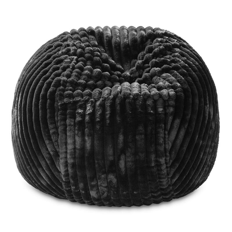 Jaxx Saxx 5 Foot Large Bean Bag Chair w/ Removable Cover for Adults, Mondo Fur
