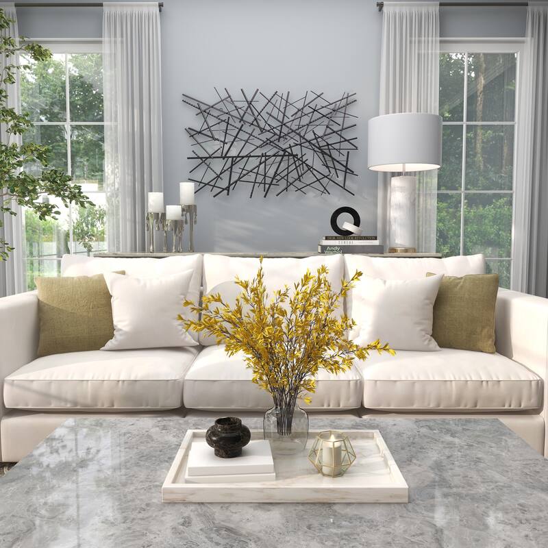 CosmoLiving by Cosmopolitan Silver, Gold or Black Aluminum Abstract Pillar Drip Candle Holder (Set of 3)