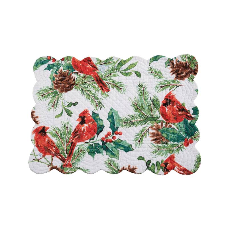 Delwyn Cardinal Placemats Set of 6, 13" x 19"