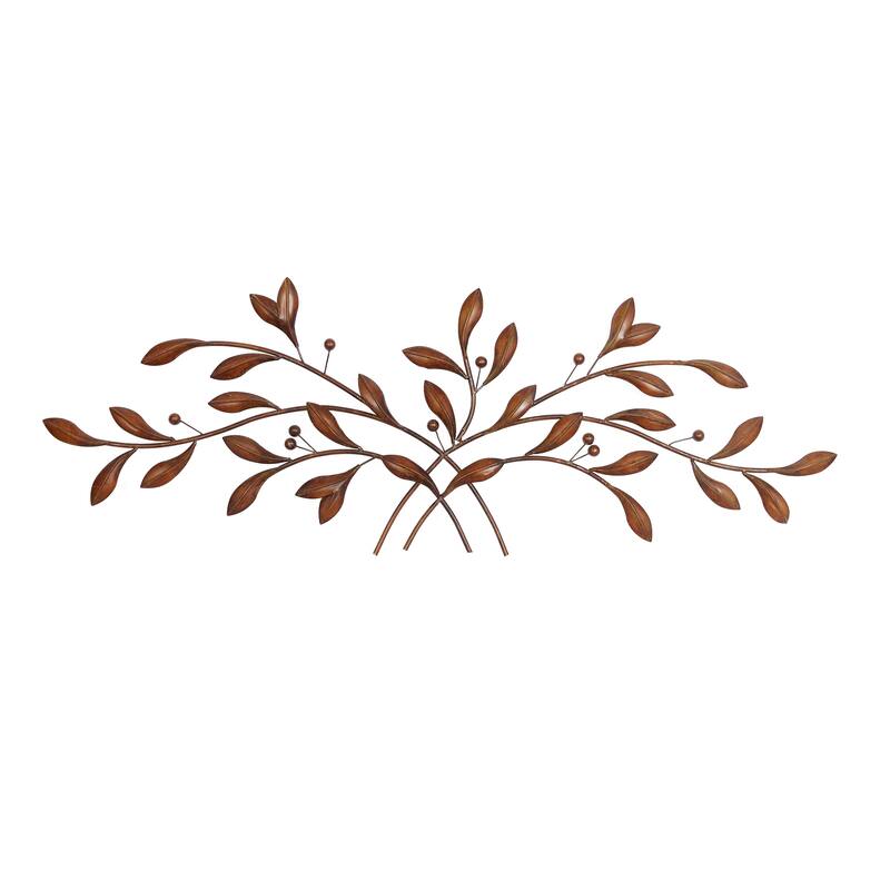Brown Metal Leaf Home Wall Decor