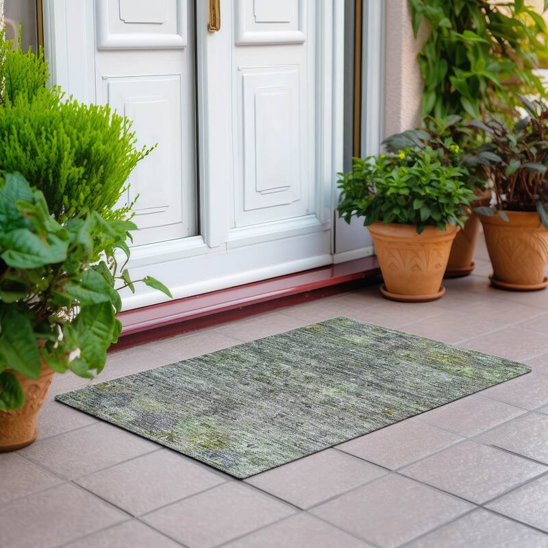 Machine Washable Indoor/ Outdoor Boho Moroccan Chantille Rug