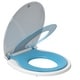 preview thumbnail 1 of 17, 2 in 1 Toilet Seat for Toddlers and Adults with Built-in Potty Training Seat Blue