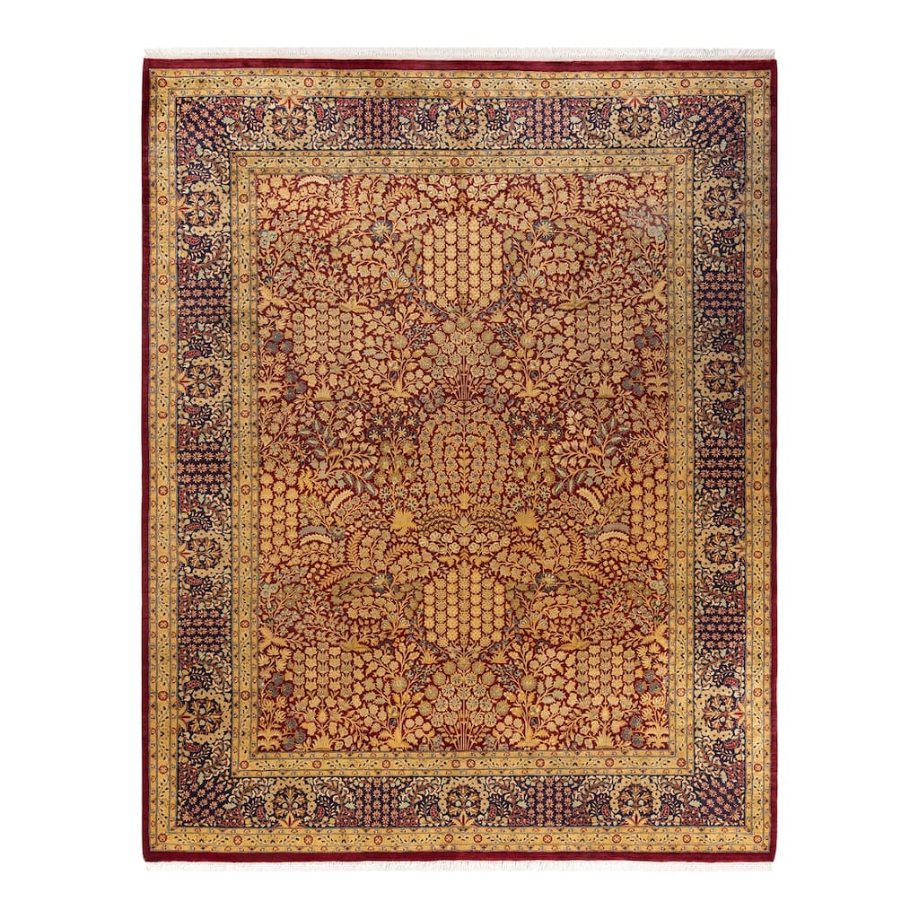 Overton Handknotted Wool Traditional Oriental Red Area Rug - 8' x 10'