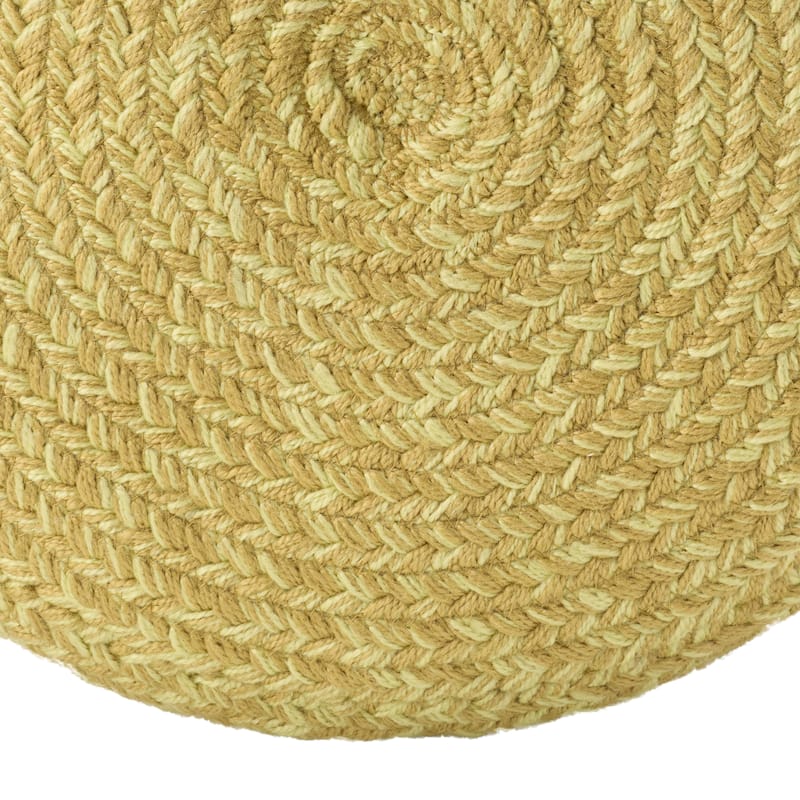 Jaipur Living Saba Solar Round Indoor/Outdoor Polyester Pouf Ottoman/Foot Stool - 18"X18"X12"
