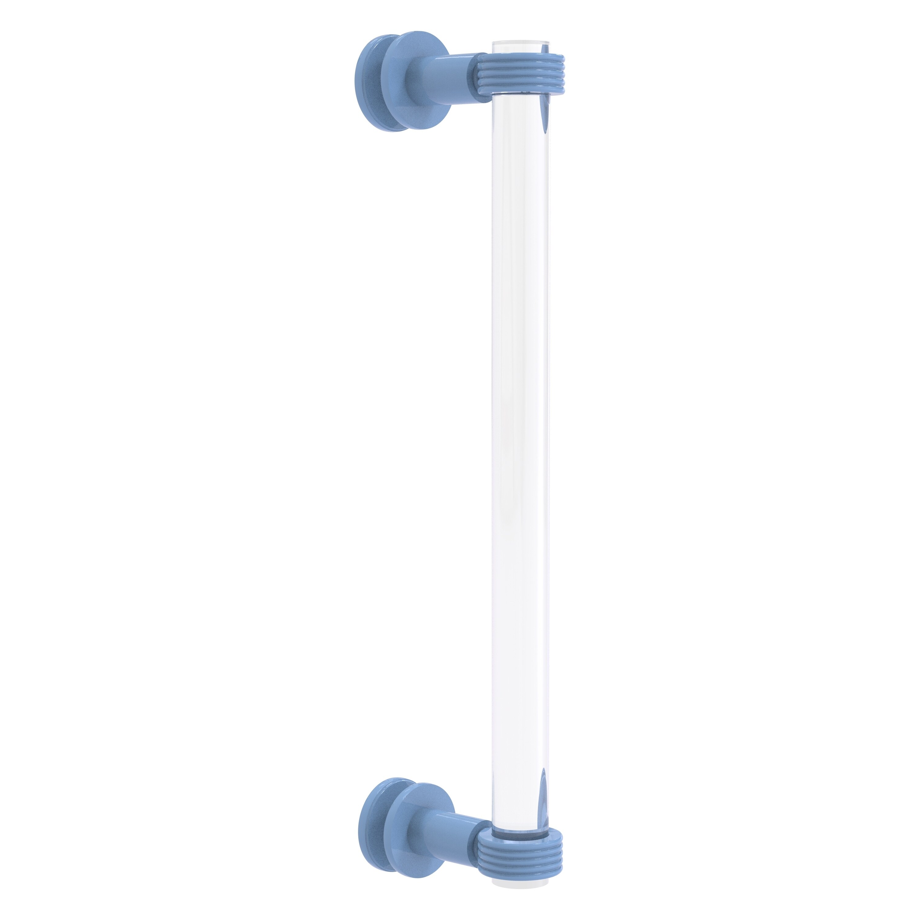 Allied Brass Clearview Collection 12 Inch Single Side Shower Door Pull with Grooved Accents