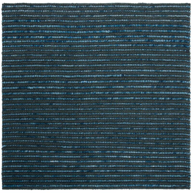 SAFAVIEH Handmade Bohemian Jelisava Jute & Wool Area Rug - 8' Square - Dark Blue/Multi