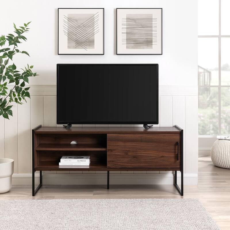 Middlebrook Minimalist Metal-Frame Low TV Stand