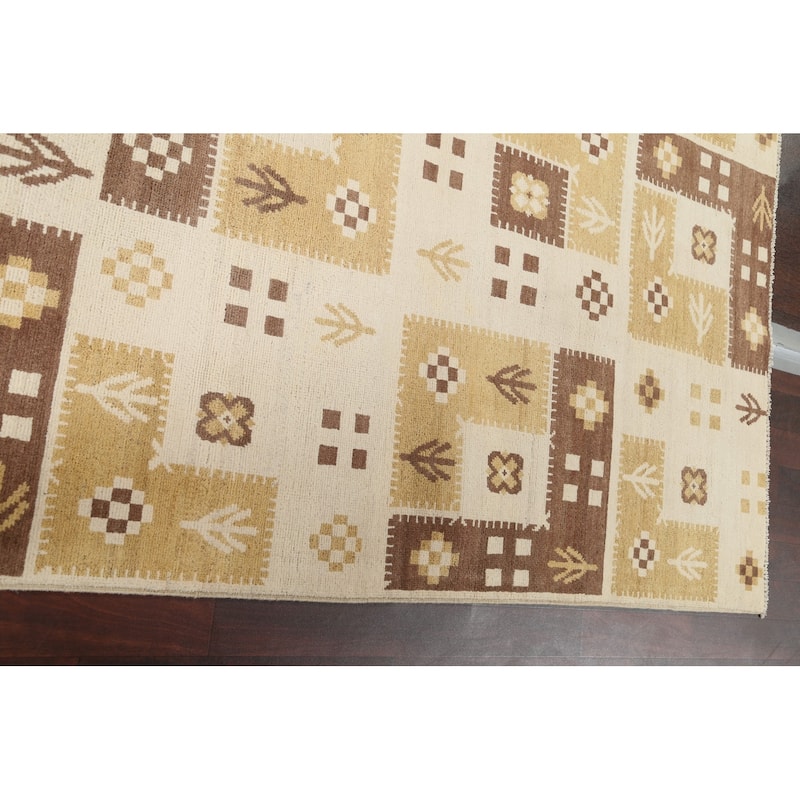 Tribal Geometric Gabbeh Kashkoli Oriental Area Rug Wool Hand-knotted - 6'4" x 9'7"