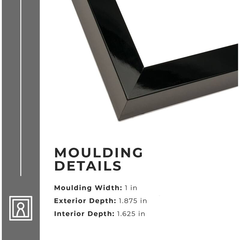 9x14 Shadow Box Frame Black | 1.625 inches Deep Real Wood Contemporary