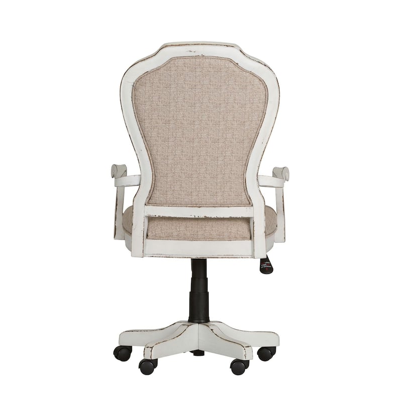 Magnolia Manor Antique White Weathered Bark Jr Executive Desk Chair