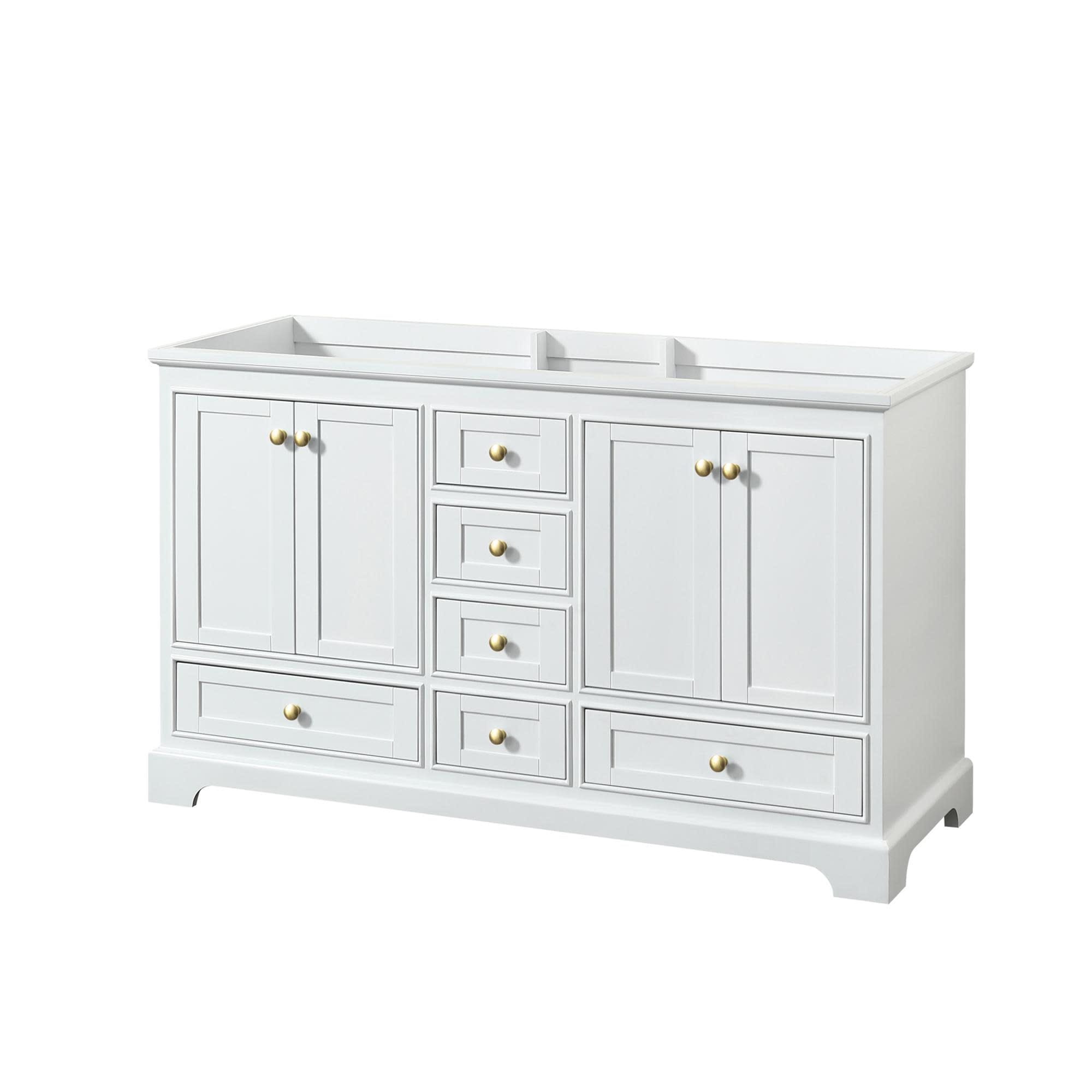 Wyndham Collection Deborah 59-1/4" Free Standing Double Wood Vanity