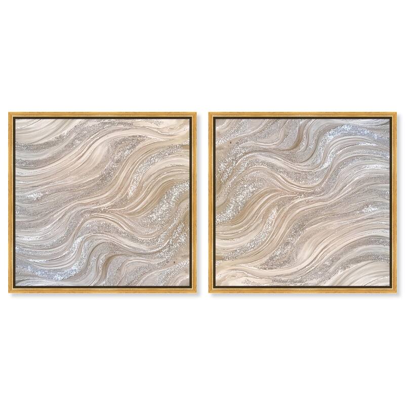 Golden Tears II Canvas by Art Remedy - 20" x 20" - Gold