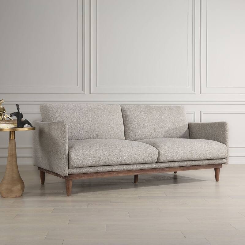 Solid Loveseat Sofa - 83" - Sand Gray
