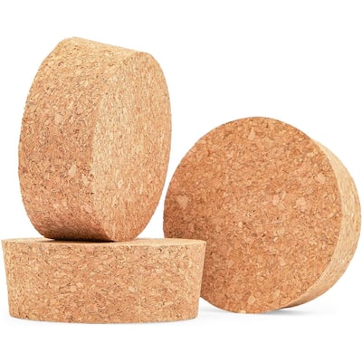 3 Pack Size #48 Tapered Cork Plugs 3.5", Suitable for Most Wine and Beer Bottles