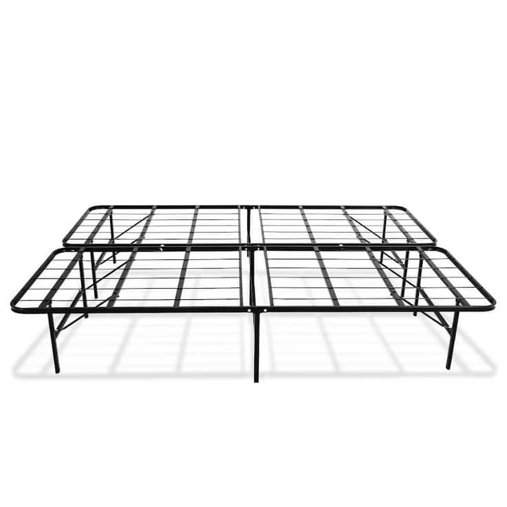 Queen Size Steel Heavy-Duty Platform Bed Foundation with Tool-Free Assembly and 2000 lb Capacity