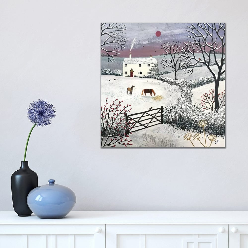 iCanvas "Winter Grazing" by Jo Grundy Canvas Print