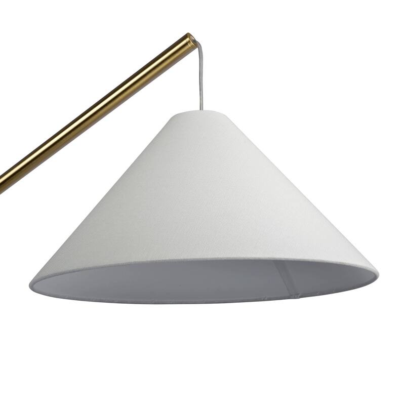 Modern Lisbon Hanging Floor Lamp with Tapered Base - Antique Brass,White