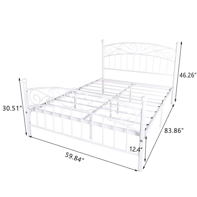 Bed Frame with Headboard and Footboard
