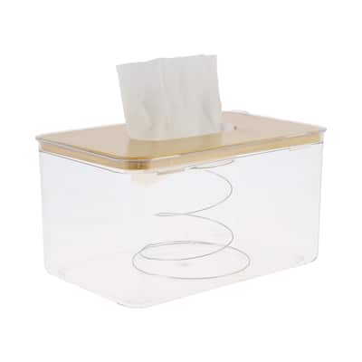 1 Pcs Waterproof Medium Suqare Tissue Box for Living Room Table Desk