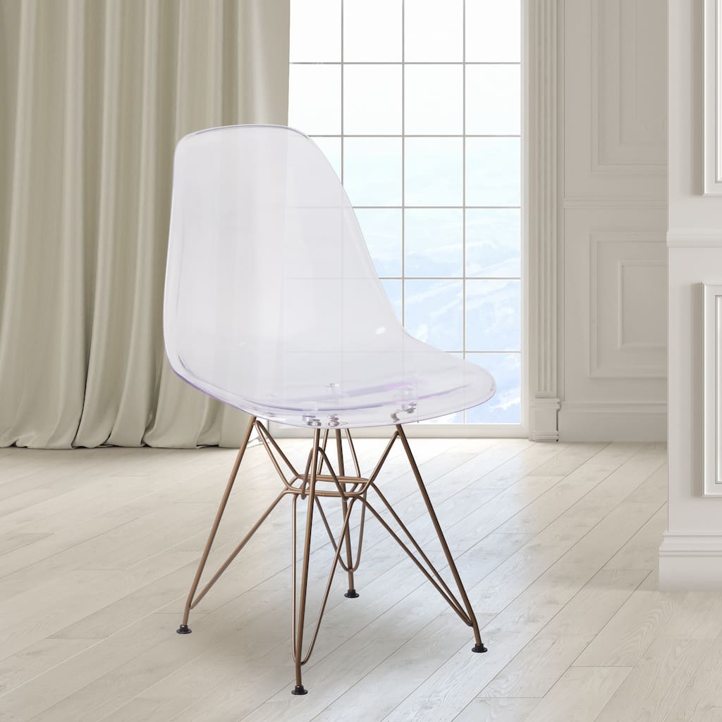 Chair with Gold Metal Base - Hospitality Seating - Accent and Side Chair