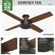 preview thumbnail 8 of 20, Hunter 52" Dempsey Low Profile Ceiling Fan with Handheld Remote - Contemporary, Transitional, Industrial, Farmhouse