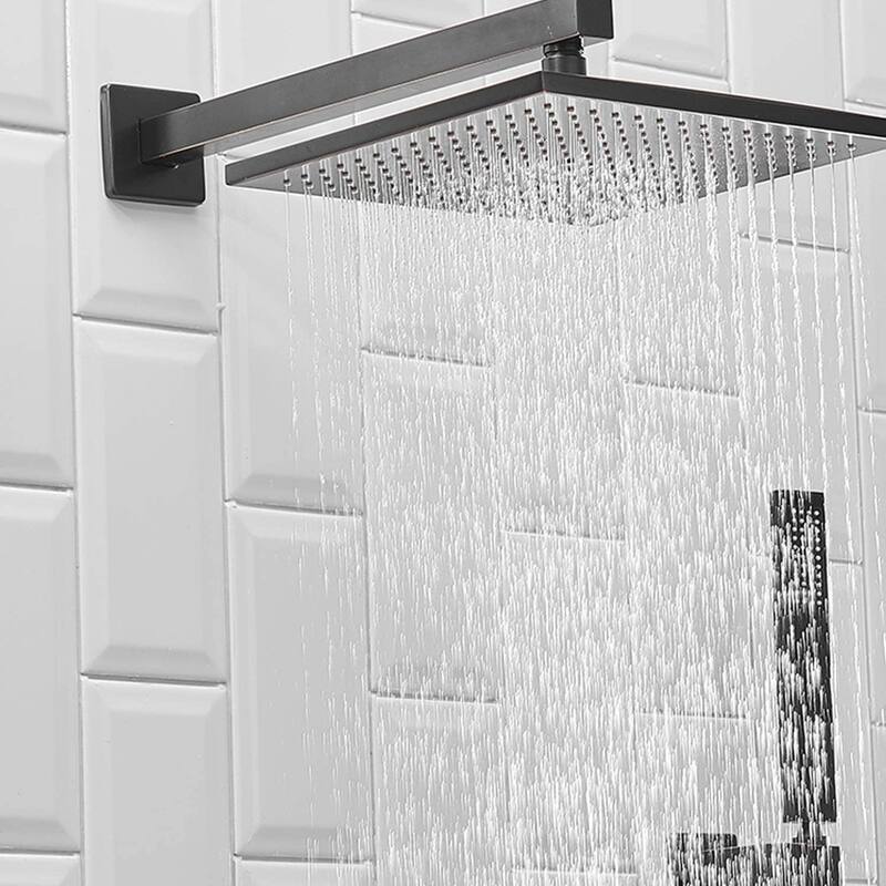 Oil Rubbed Bronze 1-handle Square Shower Faucet Shower System - 15.75"*10"