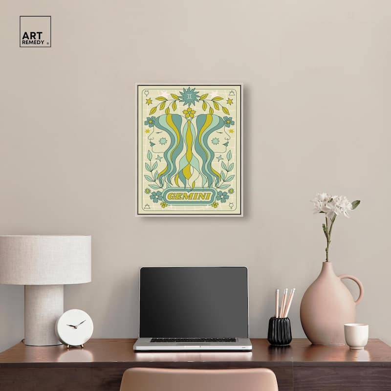Gemini Stars Card Canvas by Art Remedy