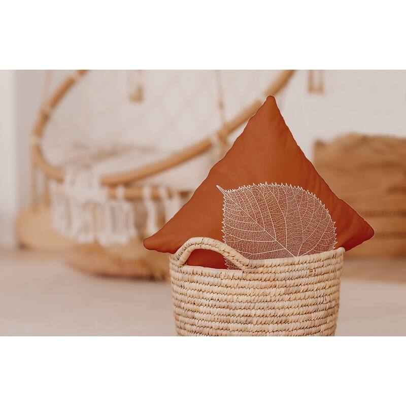 Leaf Study Fall Indoor/Outdoor Throw Pillow