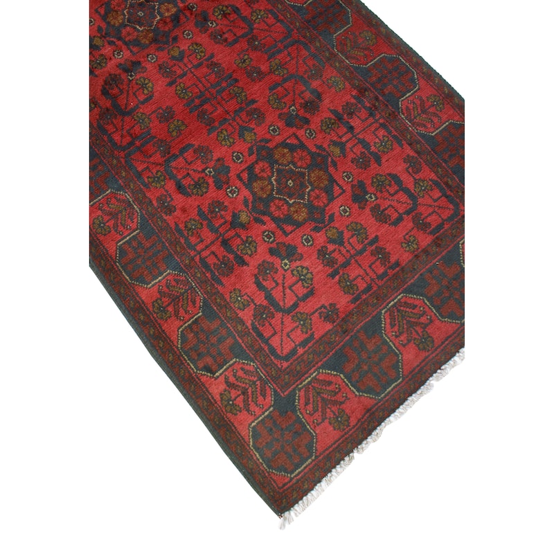 Khal Mohammadi Salih Red/Navy Runner - 2'7" x 9'8"