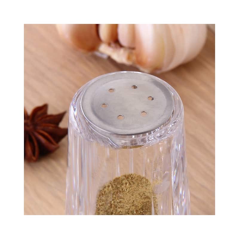 YBM Home Salt and Pepper Shakers Acrylic with Stainless Steel Lid, 1231