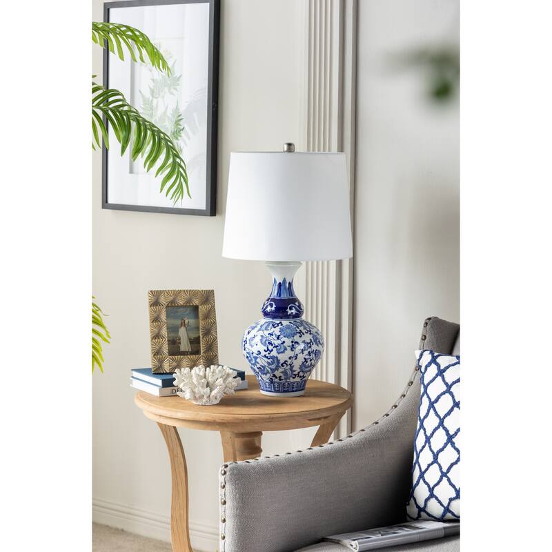 A&B Home Round Ceramic Vase Lamp