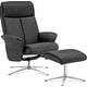 preview thumbnail 13 of 26, MCombo Swivel Recliner with Ottoman, Modern Armchair with Heavy Duty Aluminum Base Grey