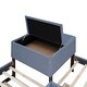 preview thumbnail 6 of 14, L-Shaped Upholstered Twin Platform Bed with Trundle, 2-Drawers, Built-in Desk, Convertible Design, Solid Wood Frame, Grey
