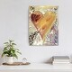 preview thumbnail 2 of 5, 'Fabienne' Heartwork Wrapped Canvas Wall Art