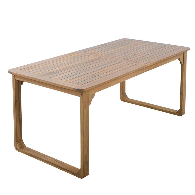 Christopher Knight Home Caspian Acacia Wood Patio Dining Table with Curved Leg