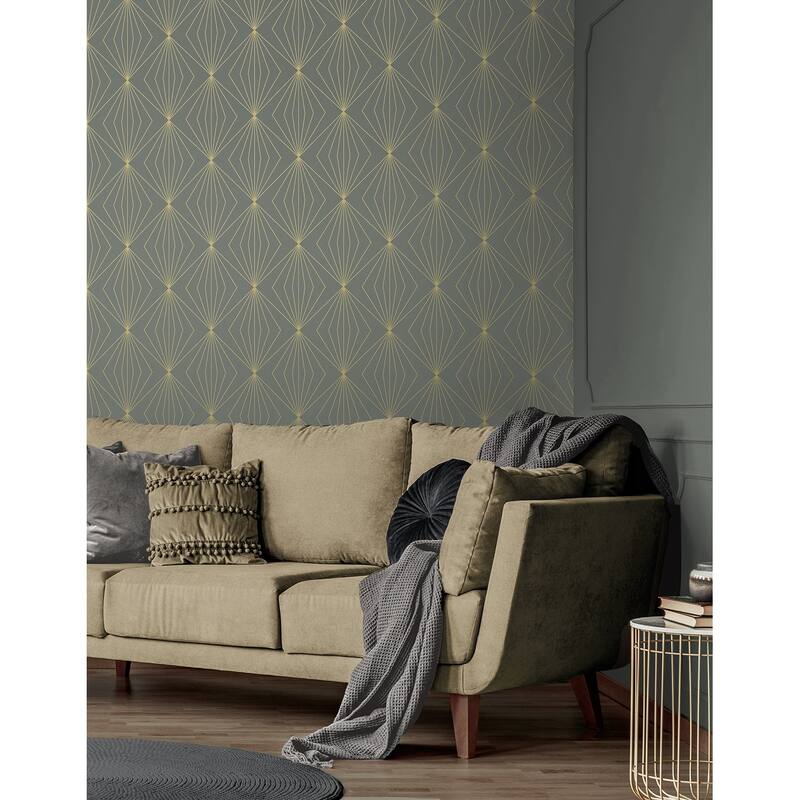 Seabrook Designs Diamond Vector Non-Woven Unpasted Wallpaper