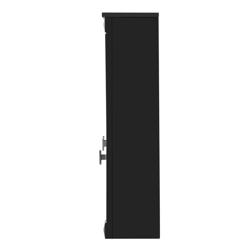 Roomfitters Bathroom Wall Mounted Storage Cabinet with Mirror Door and 4 Shelves, Over Toilet Medicine Cabinet, Black