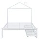 preview thumbnail 13 of 43, Full Size House Shaped Metal Platform Bed with Drawers