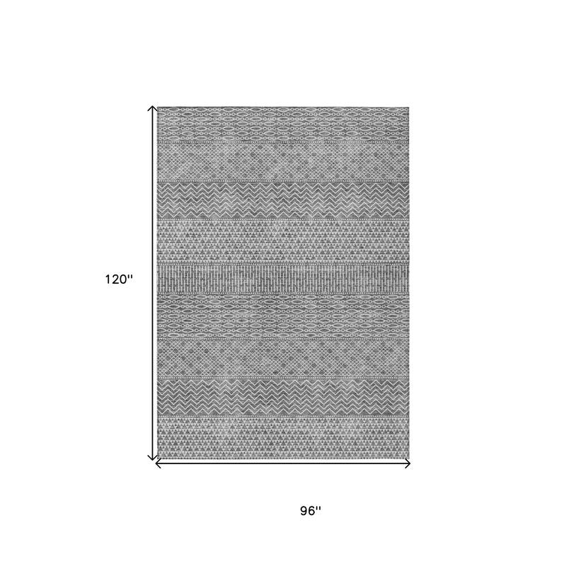 HomeRoots Chevron Modern Rectangle Outdoor Rug