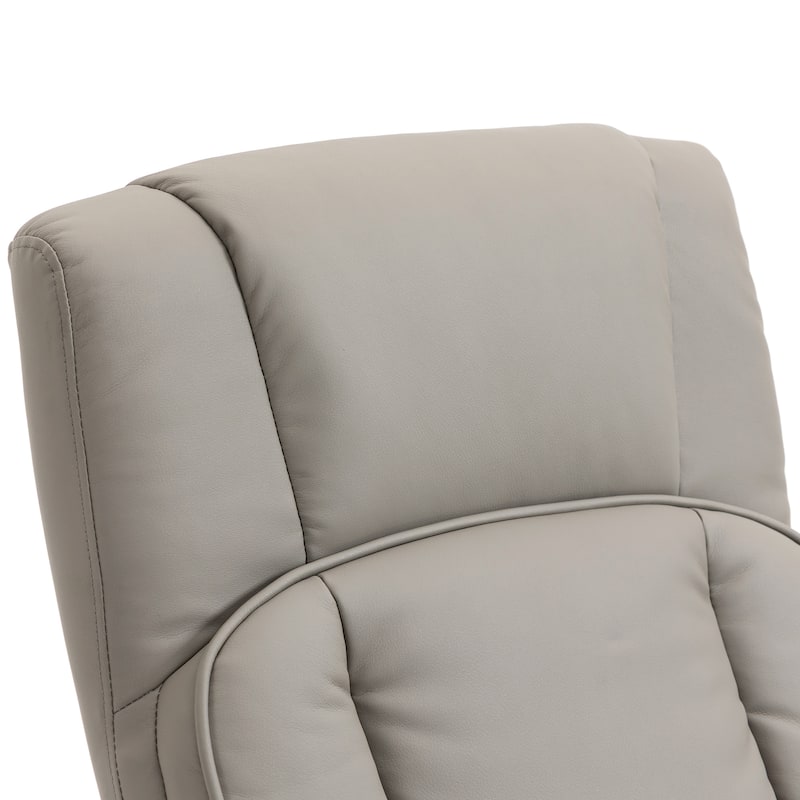 30" High Back Swivel Recliner Chair with Ottoman