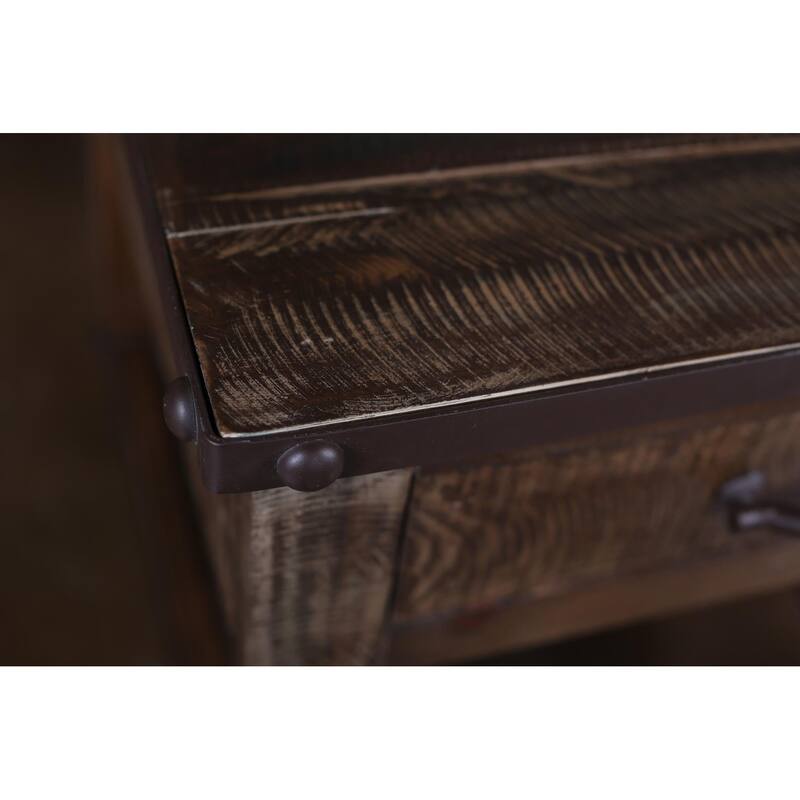 Set of 2 Addison Loft Caster Wheel End Table