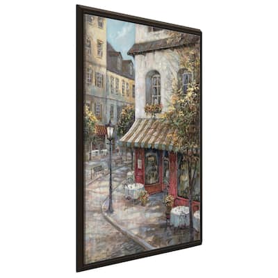 "My Favorite Cafe" by Ruane Manning Print on Floating Canvas