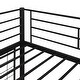 preview thumbnail 11 of 22, Twin Size Loft Bed with Built-in MDF Desk and Metal Grid, Metal Slat Bed Frame with Full-Length Guardrails and 4-Step Ladder