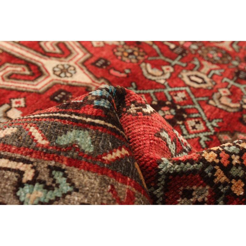 ECARPETGALLERY Hand-knotted Andelz Red Wool Rug - 3' 2" x 10'