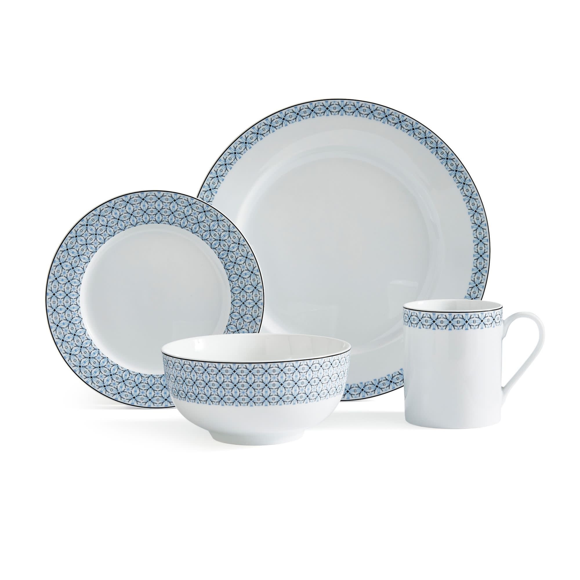 Portmeirion Home Mallorca 16 Piece Porcelain Dinnerware Set