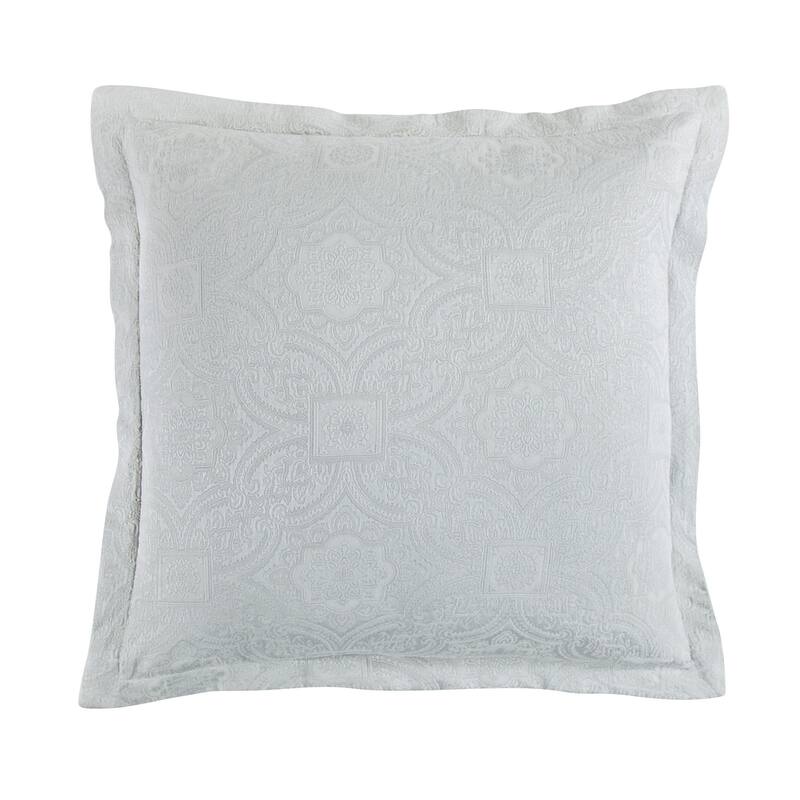 HiEnd Accents Matelassé Euro Sham, 27"x27" - Gray