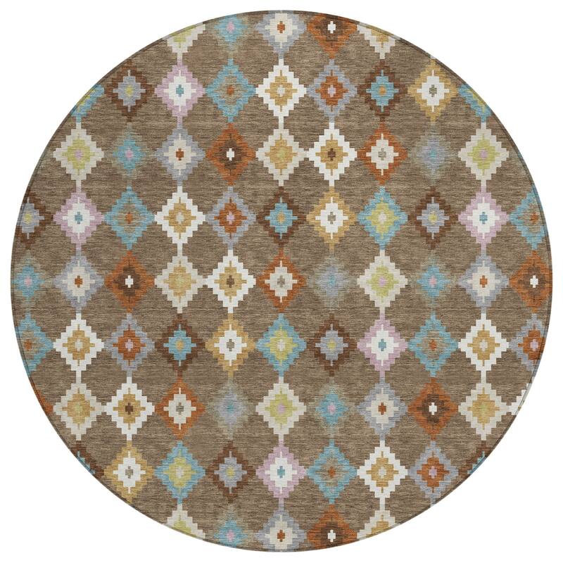 Machine Washable Indoor/ Outdoor Global Ahmet Chantille Rug