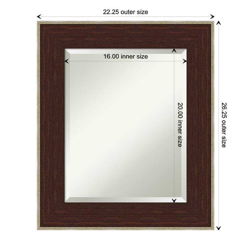 Beveled Bathroom Wall Mirror - William Frame