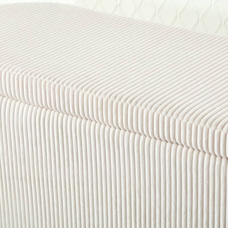 House Hold Storage Ottoman,Bedroom End Bench,Upholstered Fabric Storage Ottoman with Safety Hinge