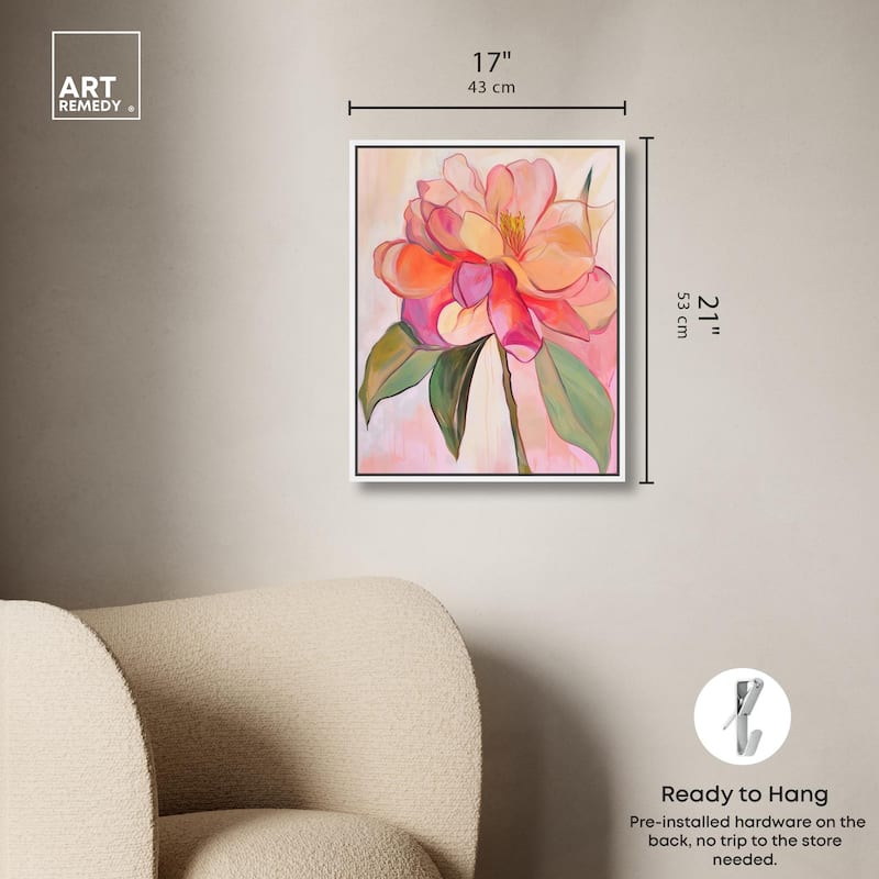 Softly Unfurling II Canvas by Art Remedy